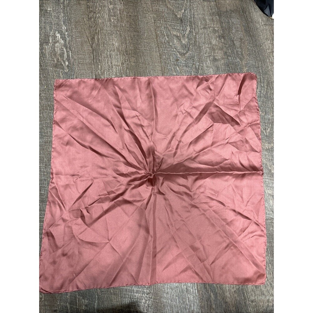 Ashear Silk Hand Rolled Pocket Square Mauve 18” Scarf Vintage